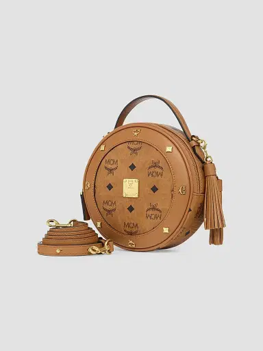 MCM Women's Pina Faux Visetos Leather Crossbody Bag - Cognac | Thumbnail 5 MCM Women's Pina Faux Visetos Leather Crossbody Bag - Cognac | Thumbnail 5