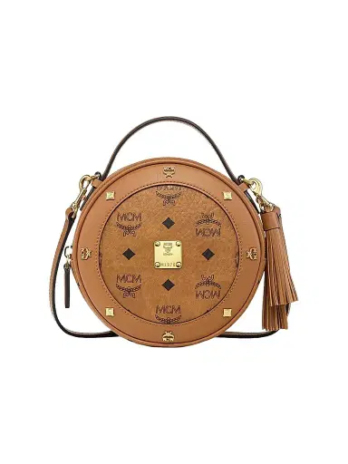 MCM Women's Pina Faux Visetos Leather Crossbody Bag - Cognac | Thumbnail 1 MCM Women's Pina Faux Visetos Leather Crossbody Bag - Cognac | Thumbnail 1