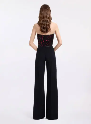 Elie Saab Sequin Embroidered Tulle & Cady Jumpsuit | Thumbnail 4 Elie Saab Sequin Embroidered Tulle & Cady Jumpsuit | Thumbnail 4