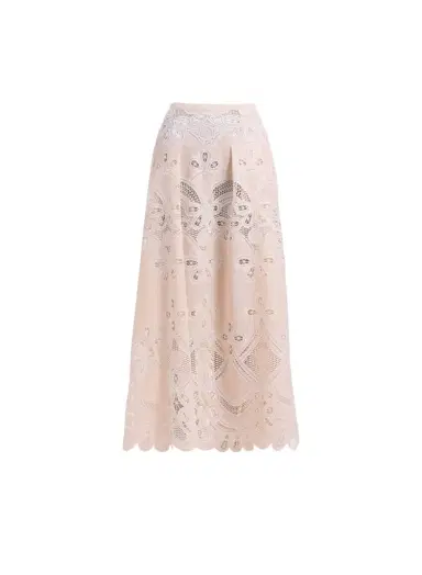 Elie Saab Cotton Embroidered Skirt | Thumbnail 1 Elie Saab Cotton Embroidered Skirt | Thumbnail 1