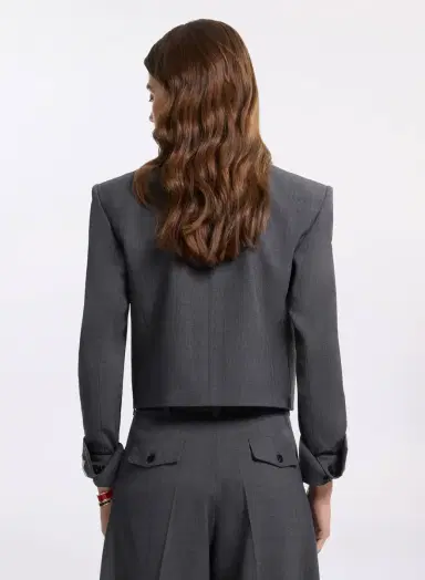 Elie Saab Cropped Wool Jacket | Thumbnail 2 Elie Saab Cropped Wool Jacket | Thumbnail 2