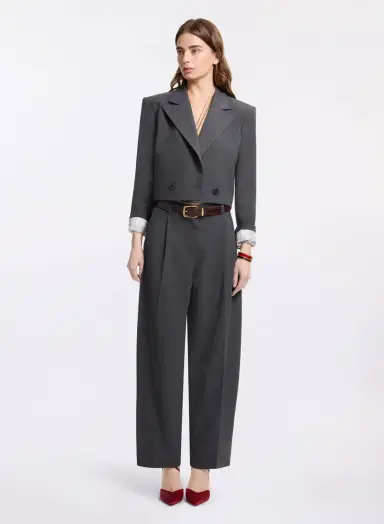 Elie Saab Cropped Wool Jacket | Thumbnail 3 Elie Saab Cropped Wool Jacket | Thumbnail 3