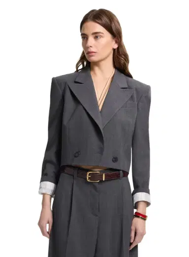 Elie Saab Cropped Wool Jacket | Thumbnail 1 Elie Saab Cropped Wool Jacket | Thumbnail 1