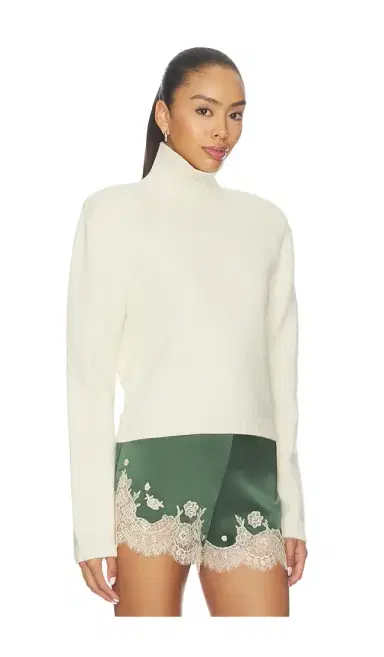 RÓHE Statement Shoulder Cropped Turtleneck Sweater | Thumbnail 2 RÓHE Statement Shoulder Cropped Turtleneck Sweater | Thumbnail 2