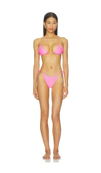 naranja furcado Latex Splash Barbie Triangle Bikini Set | Thumbnail 1 naranja furcado Latex Splash Barbie Triangle Bikini Set | Thumbnail 1