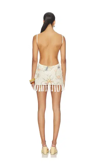 Tularosa Sinta Open Knit Fringe Mini Dress | Thumbnail 3 Tularosa Sinta Open Knit Fringe Mini Dress | Thumbnail 3