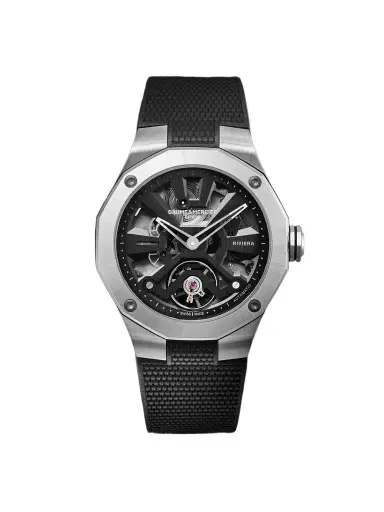 Baume & Mercier Riviera Automatic Skeleton Stainless Steel Watch, Ref. 10721 - Men | Thumbnail 1 Baume & Mercier Riviera Automatic Skeleton Stainless Steel Watch, Ref. 10721 - Men | Thumbnail 1