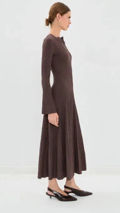 SIMKHAI Genna Dress Chocolate | Thumbnail 4 SIMKHAI Genna Dress Chocolate | Thumbnail 4