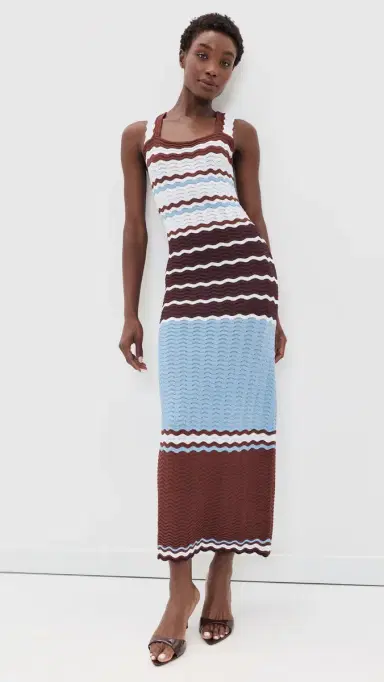 English Factory Crochet Midi Dress Brown ulti | Thumbnail 2 English Factory Crochet Midi Dress Brown ulti | Thumbnail 2