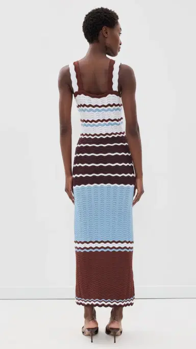 English Factory Crochet Midi Dress Brown ulti | Thumbnail 3 English Factory Crochet Midi Dress Brown ulti | Thumbnail 3
