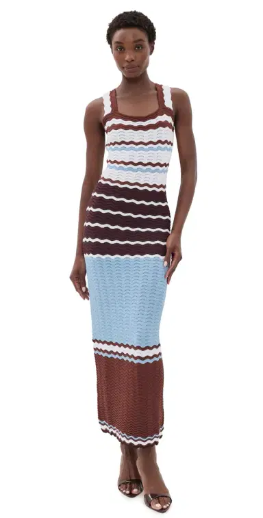 English Factory Crochet Midi Dress Brown ulti | Thumbnail 1 English Factory Crochet Midi Dress Brown ulti | Thumbnail 1