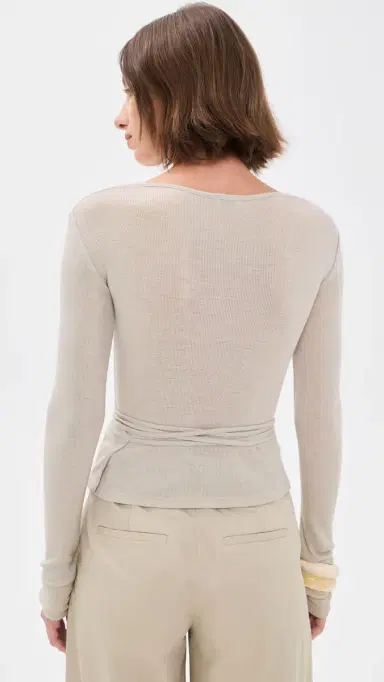 St. Agni Baby Wool Wrap Top oft Ash | Thumbnail 3 St. Agni Baby Wool Wrap Top oft Ash | Thumbnail 3