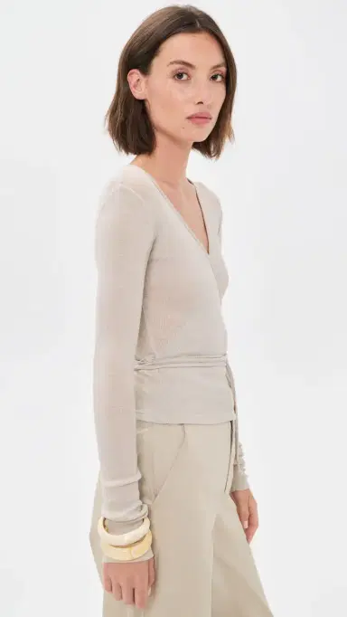 St. Agni Baby Wool Wrap Top oft Ash | Thumbnail 4 St. Agni Baby Wool Wrap Top oft Ash | Thumbnail 4