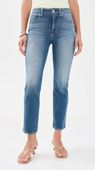 Good American Soft Tech Good Legs Straight Jeans Indigo137 | Thumbnail 2 Good American Soft Tech Good Legs Straight Jeans Indigo137 | Thumbnail 2