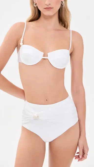 Bananhot Ari Pearl Bikini Bottoms White | Thumbnail 4 Bananhot Ari Pearl Bikini Bottoms White | Thumbnail 4