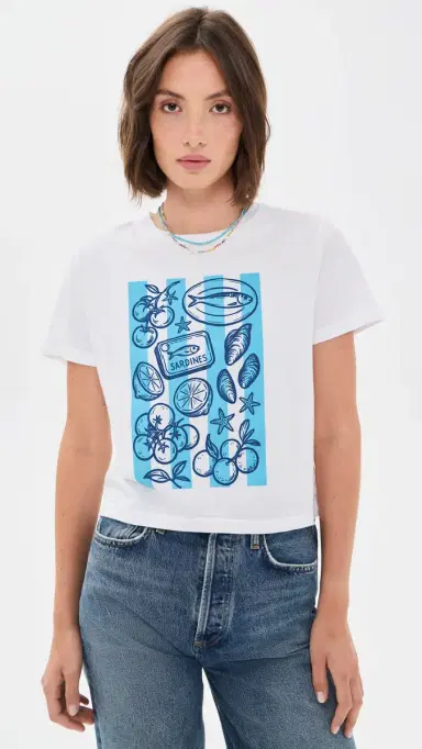 Sunny Somewhere Beachside ummer Everyday Tee White | Thumbnail 2 Sunny Somewhere Beachside ummer Everyday Tee White | Thumbnail 2