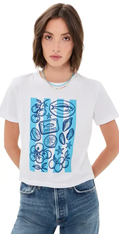 Sunny Somewhere Beachside ummer Everyday Tee White | Thumbnail 1 Sunny Somewhere Beachside ummer Everyday Tee White | Thumbnail 1