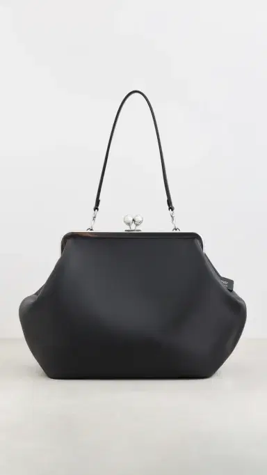 Coach Large Leather Kiss-Lock Frame Bag | Thumbnail 2 Coach Large Leather Kiss-Lock Frame Bag | Thumbnail 2