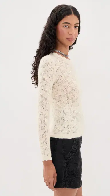 ISABEL MARANT ÉTOILE Obeline Alpaca Sweater Ecru | Thumbnail 4 ISABEL MARANT ÉTOILE Obeline Alpaca Sweater Ecru | Thumbnail 4