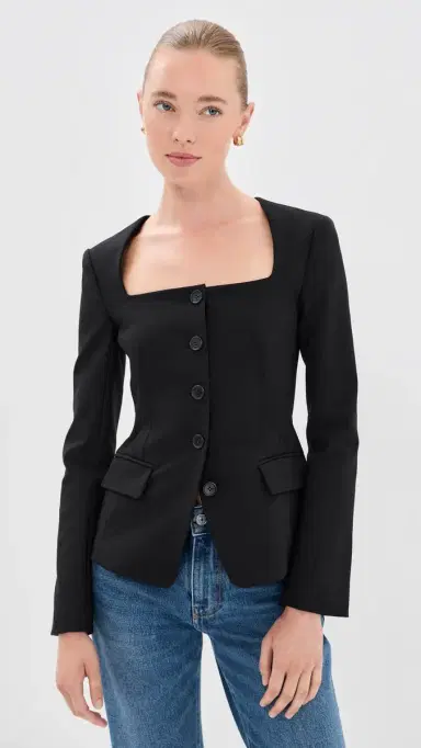 Simkhai Marlowe U-Neck Jacket | Thumbnail 2 Simkhai Marlowe U-Neck Jacket | Thumbnail 2