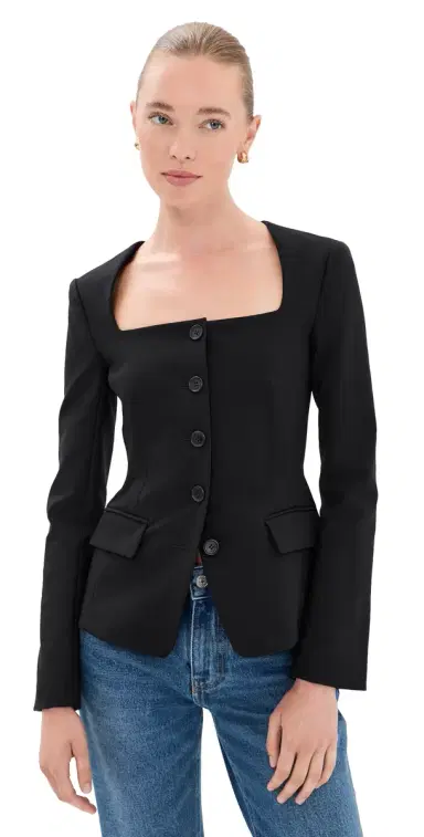 Simkhai Marlowe U-Neck Jacket | Thumbnail 1 Simkhai Marlowe U-Neck Jacket | Thumbnail 1