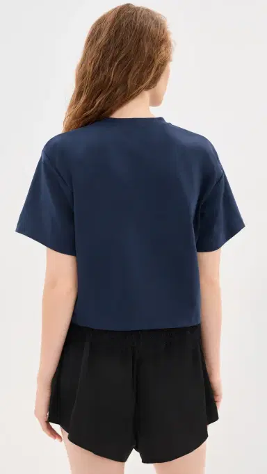 LE BOP Lace Hazel Cropped Tee Navy/Black M | Thumbnail 3 LE BOP Lace Hazel Cropped Tee Navy/Black M | Thumbnail 3