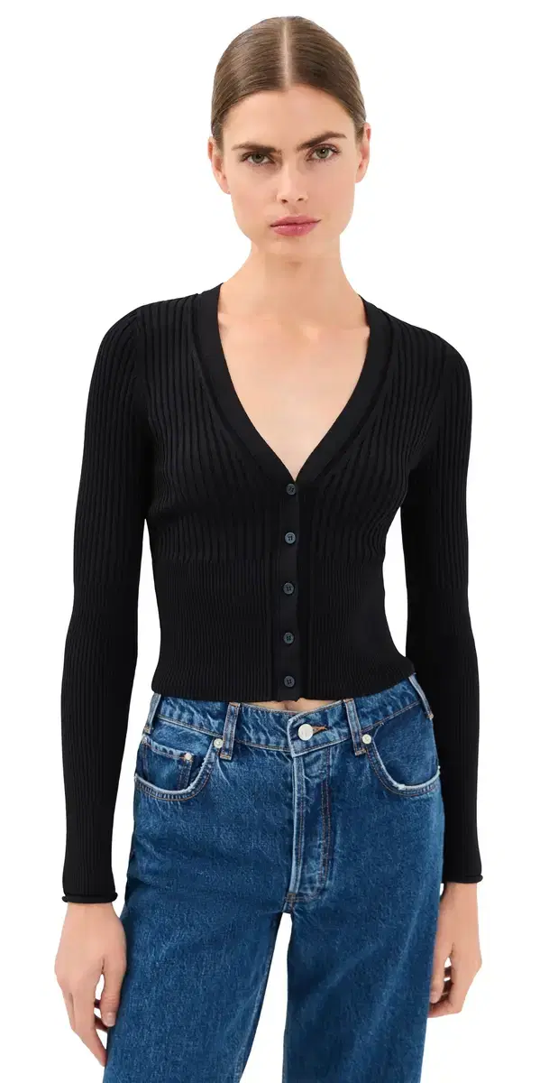 Ailany hrunken Cardigan Black Ailany hrunken Cardigan Black