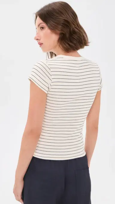 LESET Nando Stripe Slim Fit Tee | Thumbnail 3 LESET Nando Stripe Slim Fit Tee | Thumbnail 3