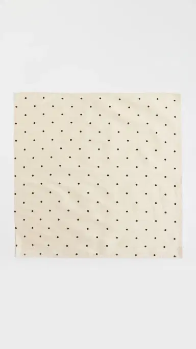 DONNI. The Taffetta Scarf Creme/Walnut Polka Dots One Size | Thumbnail 4 DONNI. The Taffetta Scarf Creme/Walnut Polka Dots One Size | Thumbnail 4