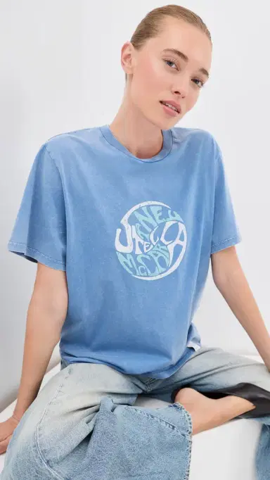 Stella McCartney Abbey Road Boyfriend T-Shirt Washed ight Blue | Thumbnail 2 Stella McCartney Abbey Road Boyfriend T-Shirt Washed ight Blue | Thumbnail 2