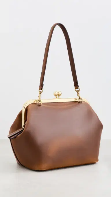 Coach Loved Leather Kiss-Lock Frame Bag 27 | Thumbnail 4 Coach Loved Leather Kiss-Lock Frame Bag 27 | Thumbnail 4