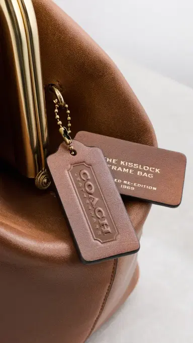 Coach Loved Leather Kiss-Lock Frame Bag 27 | Thumbnail 5 Coach Loved Leather Kiss-Lock Frame Bag 27 | Thumbnail 5