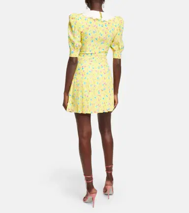 Alessandra Rich Floral silk minidress | Thumbnail 4 Alessandra Rich Floral silk minidress | Thumbnail 4