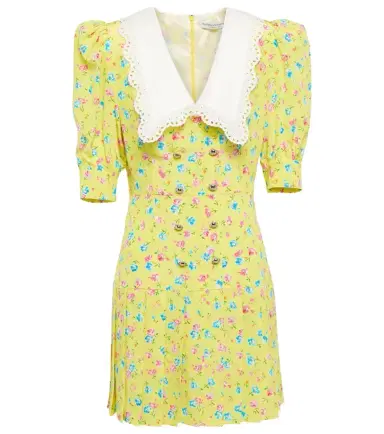 Alessandra Rich Floral silk minidress | Thumbnail 1 Alessandra Rich Floral silk minidress | Thumbnail 1