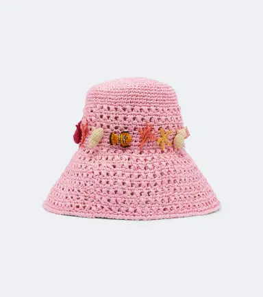 Aquazzura Embellished crochet bucket hat | Thumbnail 3 Aquazzura Embellished crochet bucket hat | Thumbnail 3