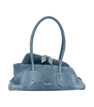 The Attico La Passeggiata Small denim shoulder bag | Thumbnail 1 The Attico La Passeggiata Small denim shoulder bag | Thumbnail 1