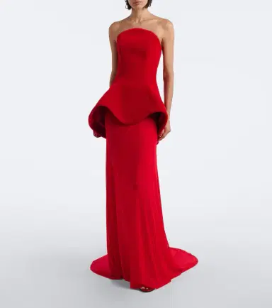 David Koma Peplum strapless gown | Thumbnail 4 David Koma Peplum strapless gown | Thumbnail 4
