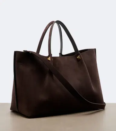 Valentino Garavani VLogo Signature Large suede tote bag | Thumbnail 3 Valentino Garavani VLogo Signature Large suede tote bag | Thumbnail 3