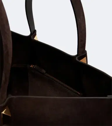 Valentino Garavani VLogo Signature Large suede tote bag | Thumbnail 4 Valentino Garavani VLogo Signature Large suede tote bag | Thumbnail 4