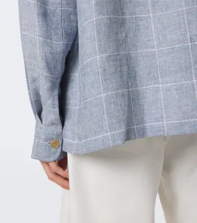 Ralph Lauren Purple Label Checked linen jacket | Thumbnail 4 Ralph Lauren Purple Label Checked linen jacket | Thumbnail 4