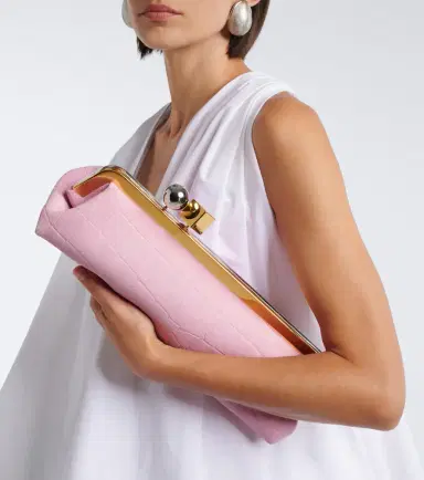 Jacquemus Salon croc-effect suede clutch | Thumbnail 6 Jacquemus Salon croc-effect suede clutch | Thumbnail 6