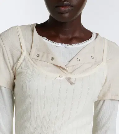 Acne Studios Layered jersey top | Thumbnail 3 Acne Studios Layered jersey top | Thumbnail 3