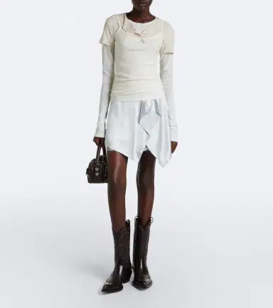 Acne Studios Layered jersey top | Thumbnail 4 Acne Studios Layered jersey top | Thumbnail 4