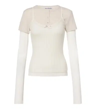 Acne Studios Layered jersey top | Thumbnail 1 Acne Studios Layered jersey top | Thumbnail 1