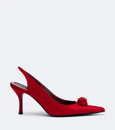 Magda Butrym Floral-appliqué satin slingback pumps | Thumbnail 4 Magda Butrym Floral-appliqué satin slingback pumps | Thumbnail 4
