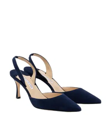 Manolo Blahnik Carolyne 70 suede slingback pumps | Thumbnail 1 Manolo Blahnik Carolyne 70 suede slingback pumps | Thumbnail 1