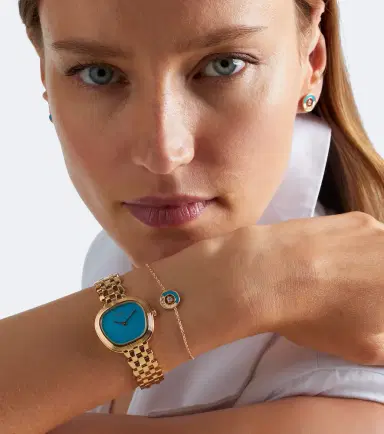 Piaget Possession Vibrant Palace 18kt rose gold bracelet with turquoise and diamond | Thumbnail 4 Piaget Possession Vibrant Palace 18kt rose gold bracelet with turquoise and diamond | Thumbnail 4