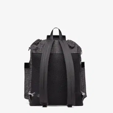 Fendi Large backpack in jacquard fabric with a black and grey FF | Thumbnail 3 Fendi Large backpack in jacquard fabric with a black and grey FF | Thumbnail 3