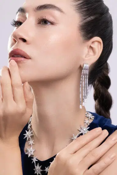CICADA Diamond Line Drop Earrings | Thumbnail 2 CICADA Diamond Line Drop Earrings | Thumbnail 2
