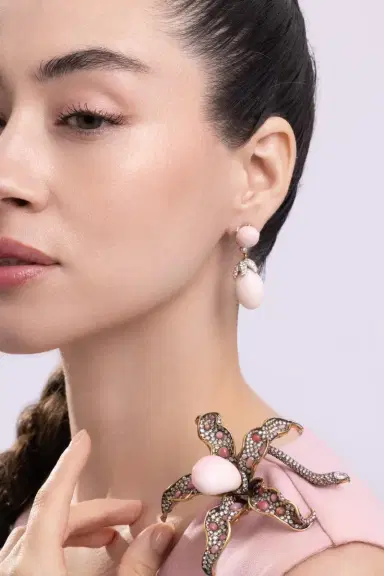 CICADA Diamond Round Conch Drop Earrings | Thumbnail 3 CICADA Diamond Round Conch Drop Earrings | Thumbnail 3